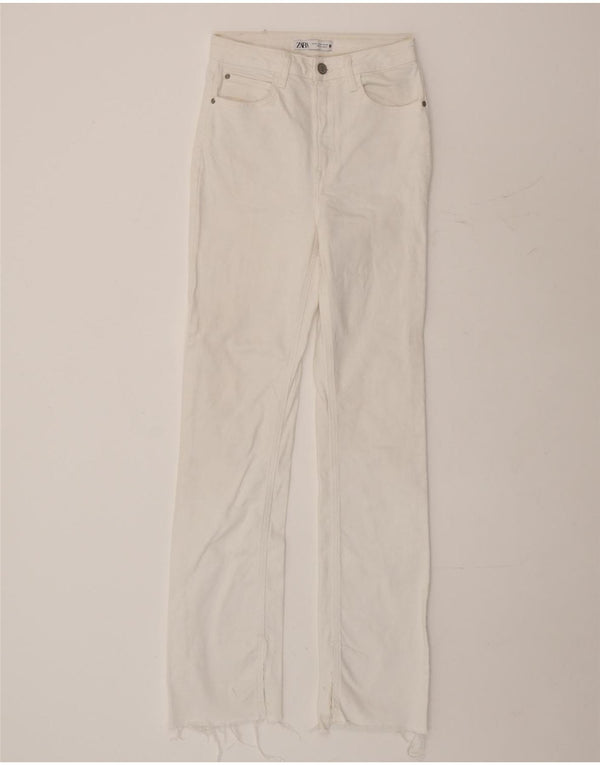 Jeans slim da donna Zara EU 36 XS W26 L32 Cotone bianco
