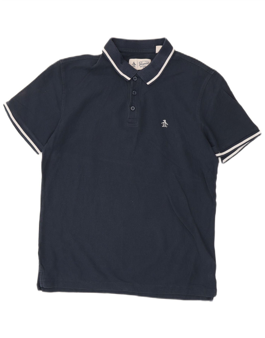 Polo da uomo Penguin in cotone blu navy medio