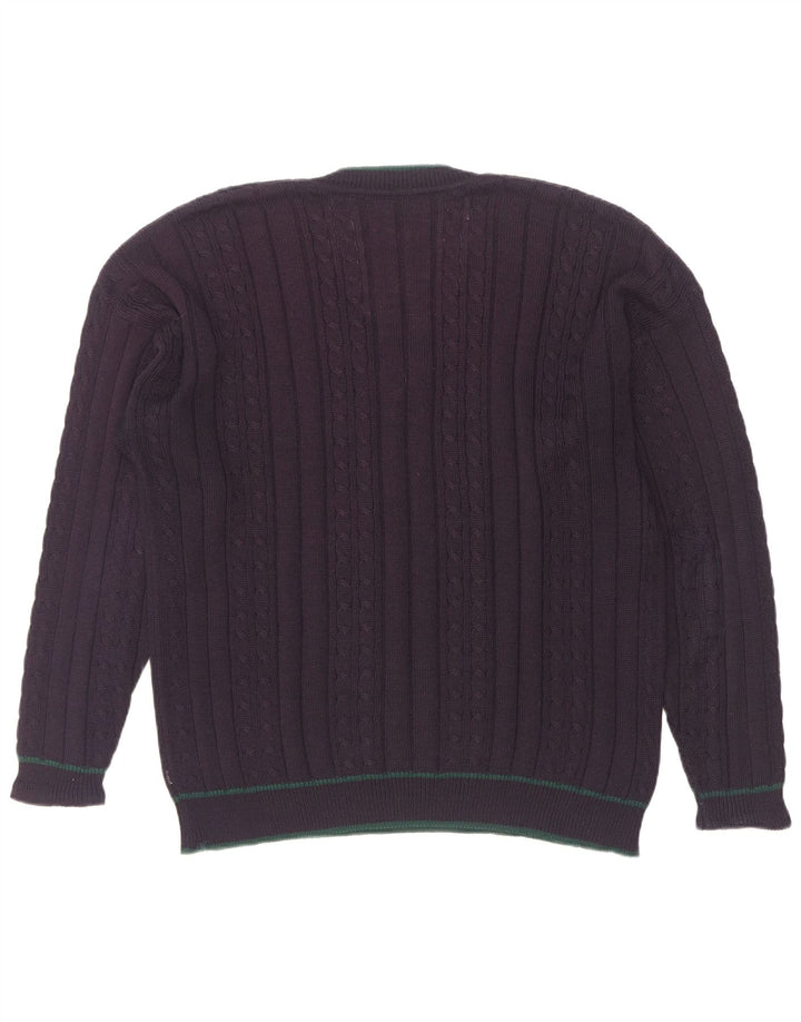 Bluster Maglione da uomo con scollo a V grande blu navy