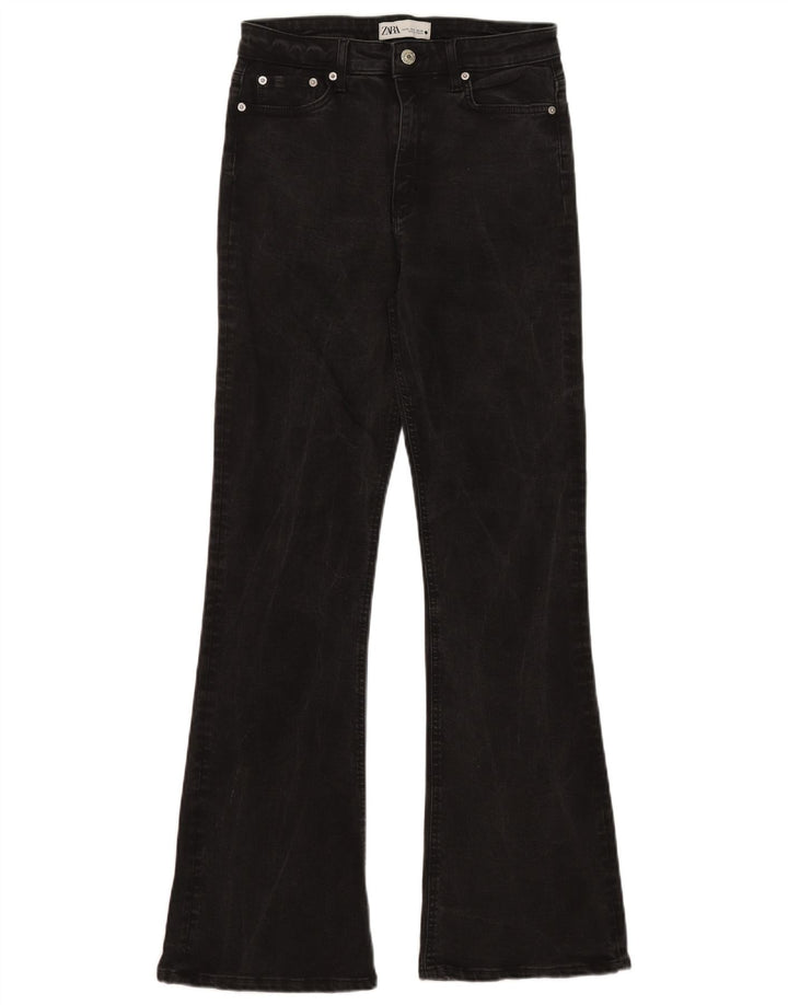 Jeans svasati da donna Zara EU 40 medio W30 L30 cotone nero