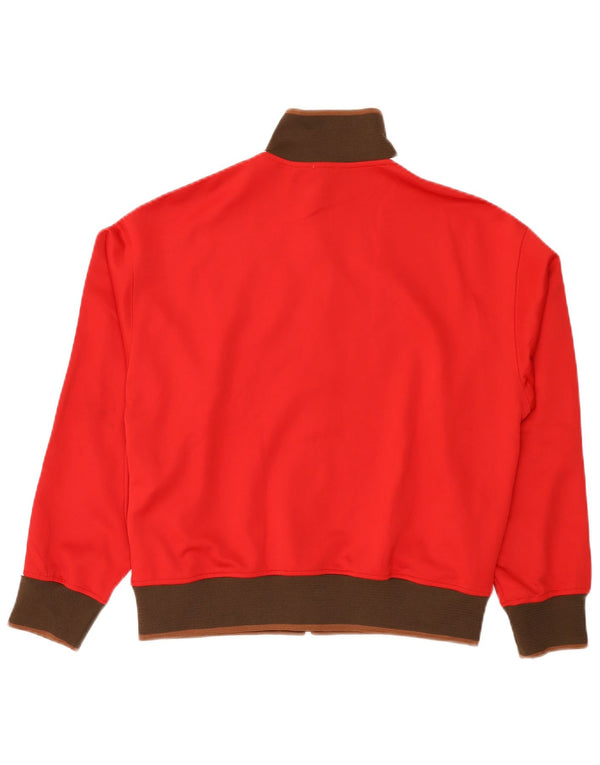 Giacca da tuta da uomo Zara grande in poliestere color block rosso