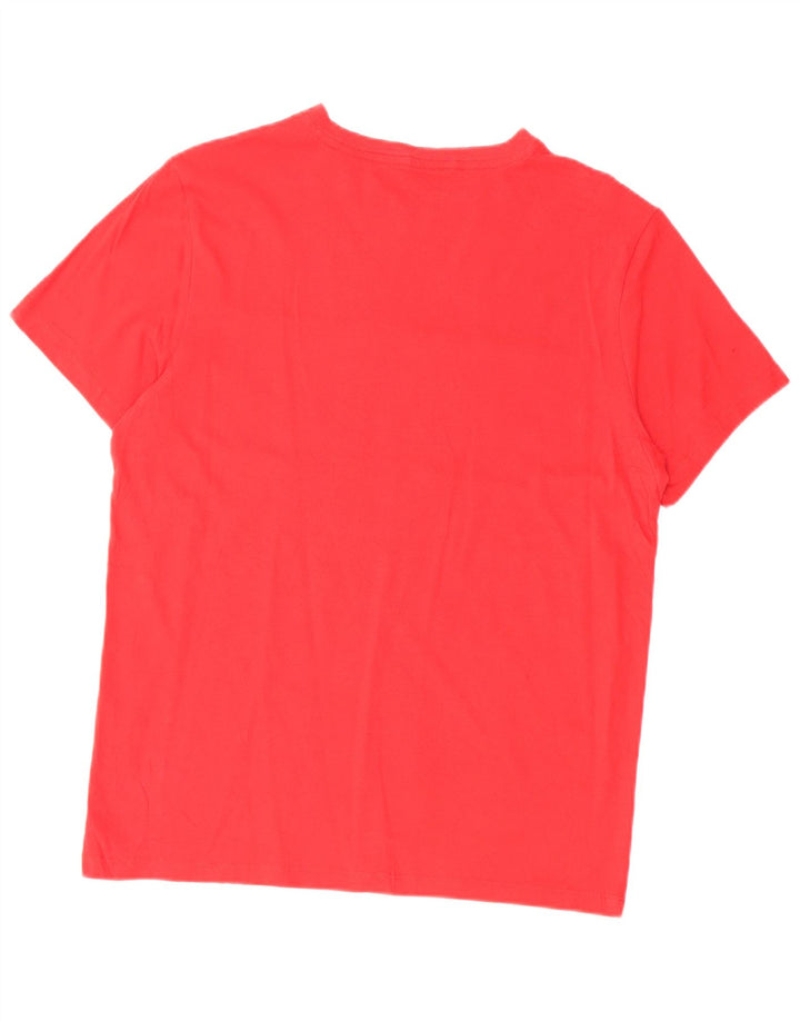 TOMMY HILFIGER T-shirt grafica da uomo Top in cotone color block rosso medio