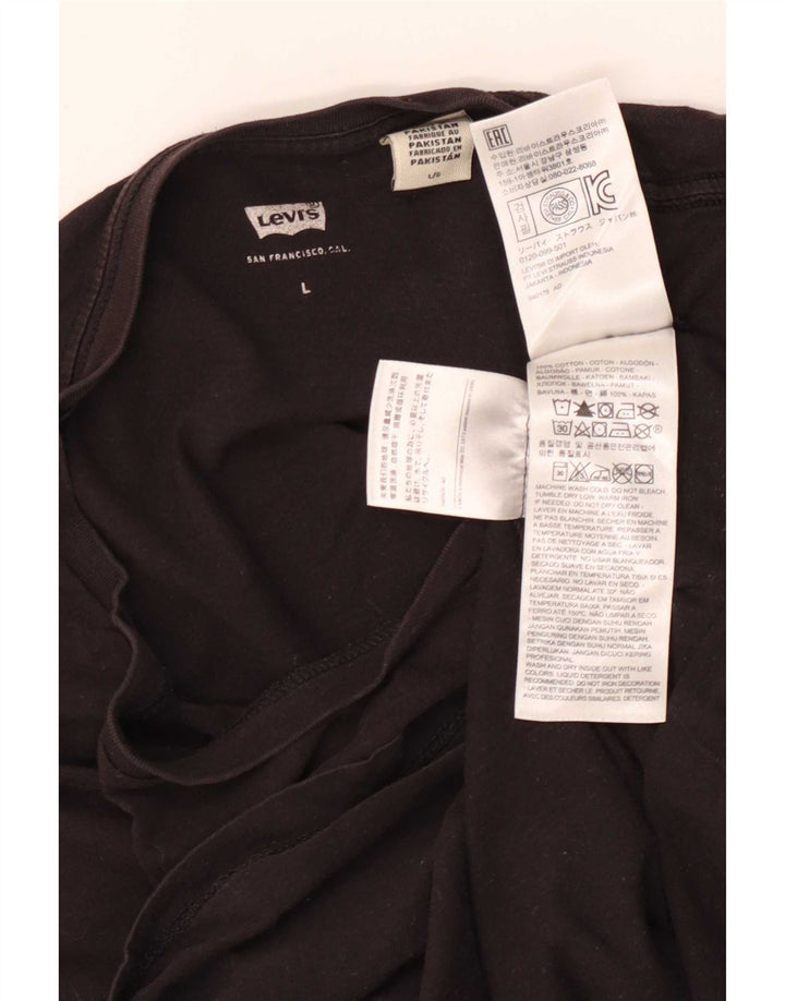 T-shirt grafica da donna Levi's Top UK 14 grande nera