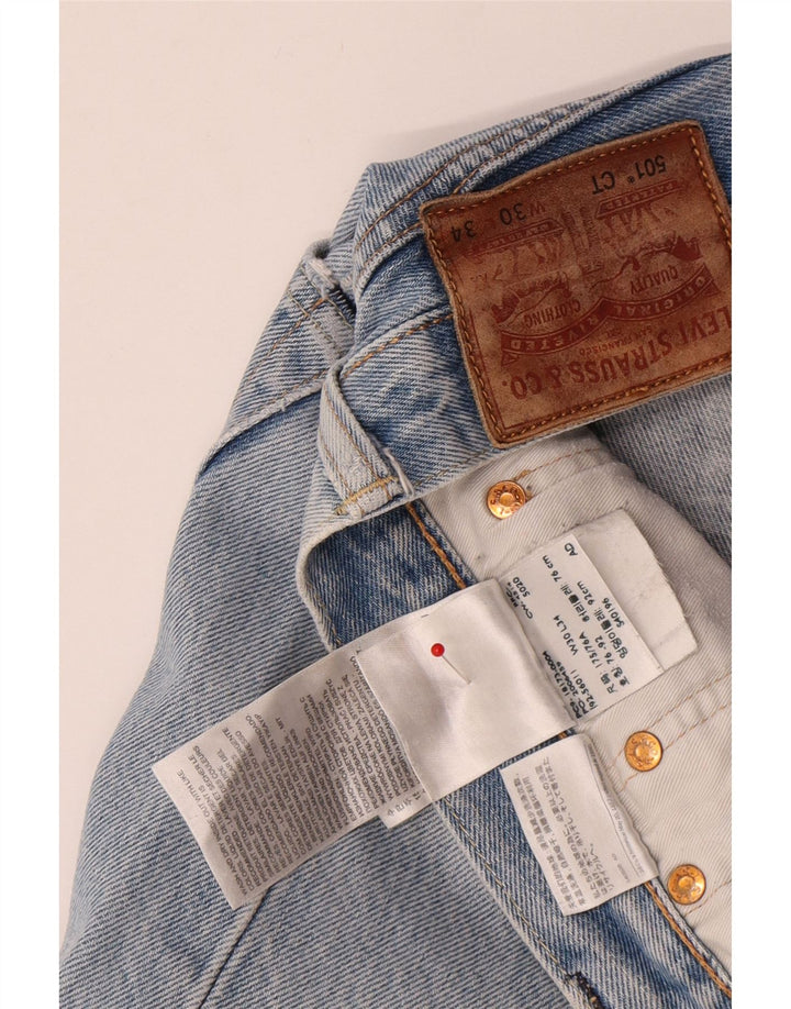 LEVI'S Jeans dritti da uomo 501 CT W30 L30 cotone blu