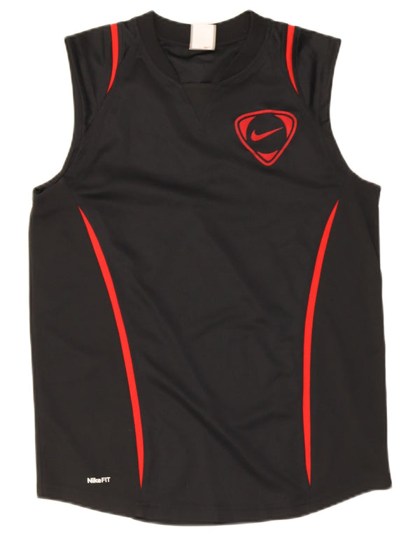 Canotta Nike da uomo UK 36/38 piccola poliestere a righe nere