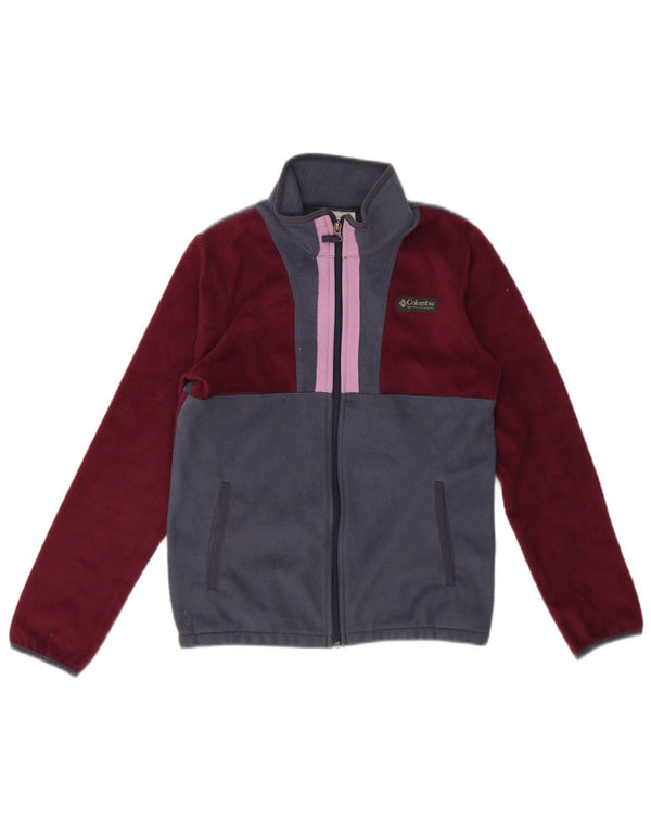 Giacca in pile Columbia per ragazze 14-15 anni Large Borgogna color block