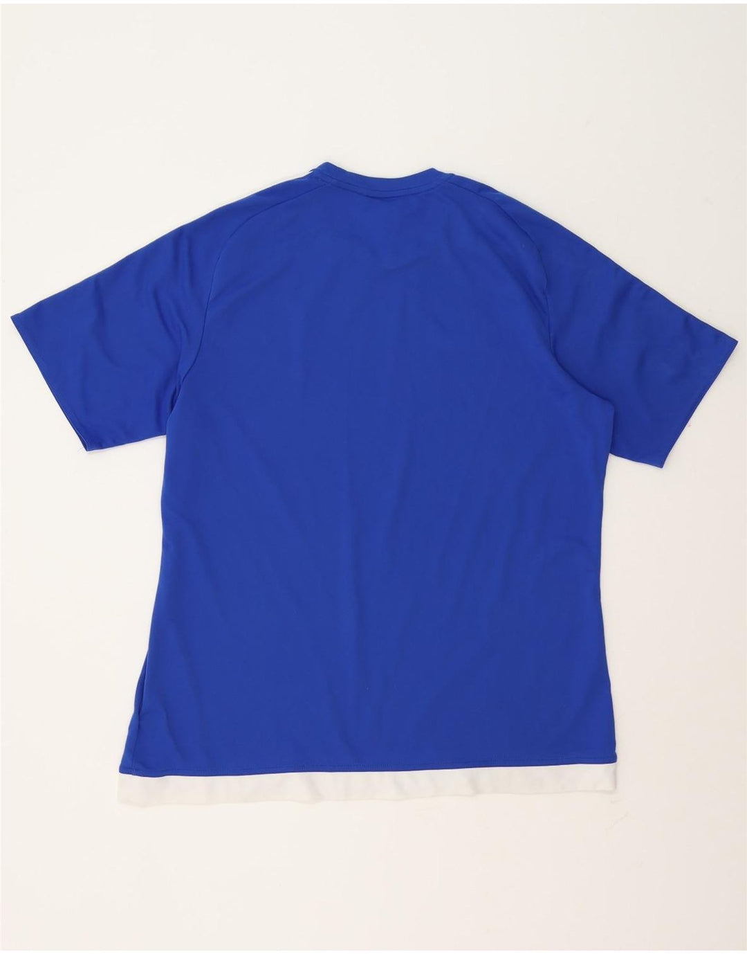 Adidas Uomo Climalite T-shirt Top XL Blu Colourblock Poliestere