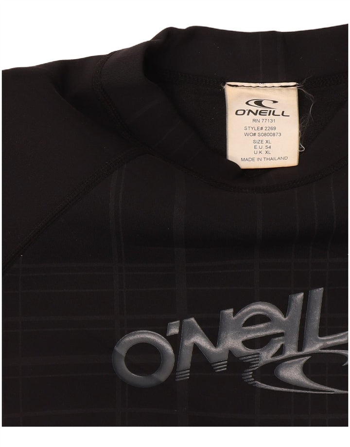 O'NEILL Top grafico da donna a maniche lunghe UK 18 XL Blu navy a quadri Rayon