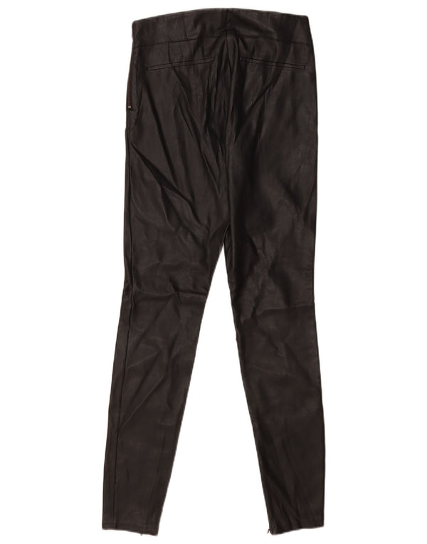Leggings Zara da donna in ecopelle Trafaluc UK 8 piccoli poliestere nero