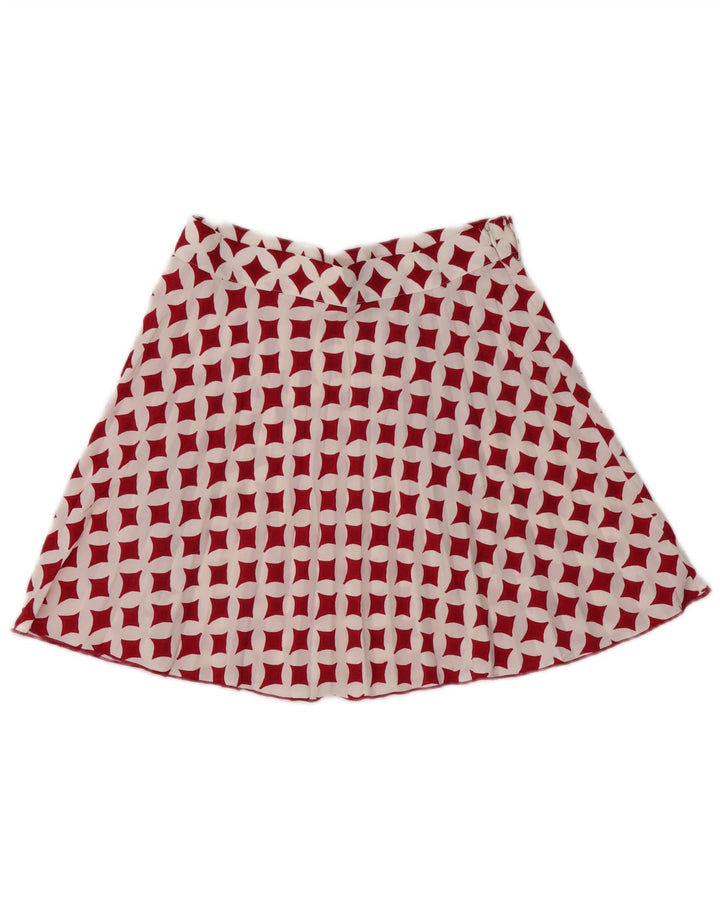 Minigonna Zara da donna media W28 bianca geometrica