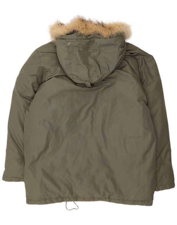 Cappotto imbottito con cappuccio da uomo Gas UK 44 2XL Cachi