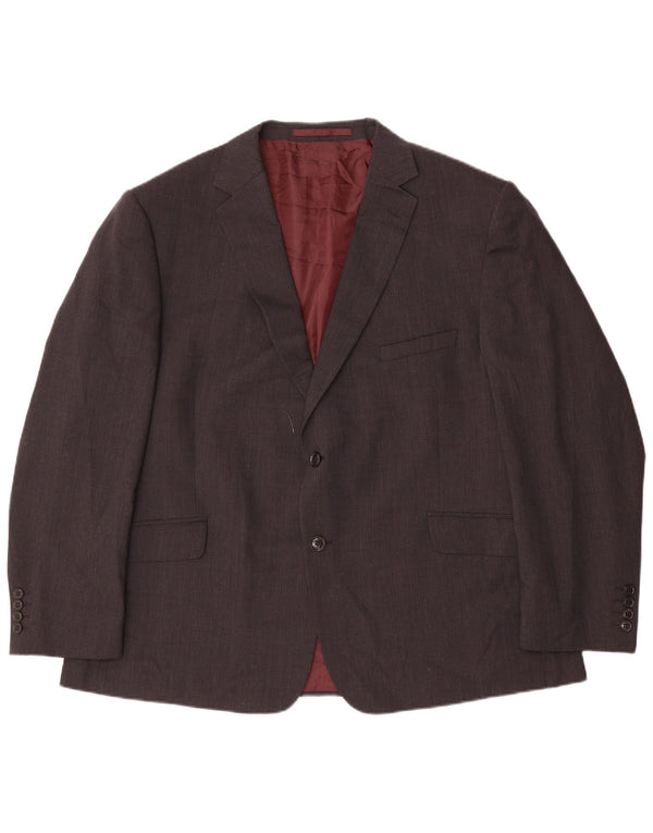 Giacca blazer a 2 bottoni Marks & Spencer da uomo UK 48 2XL lana grigia