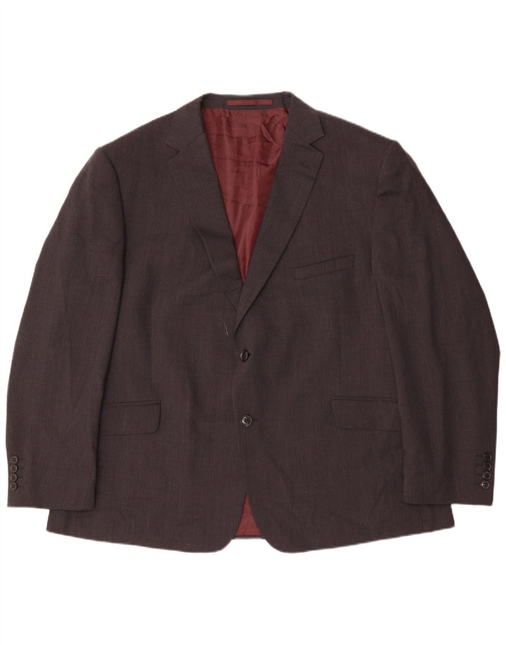 Giacca blazer a 2 bottoni Marks & Spencer da uomo UK 48 2XL lana grigia