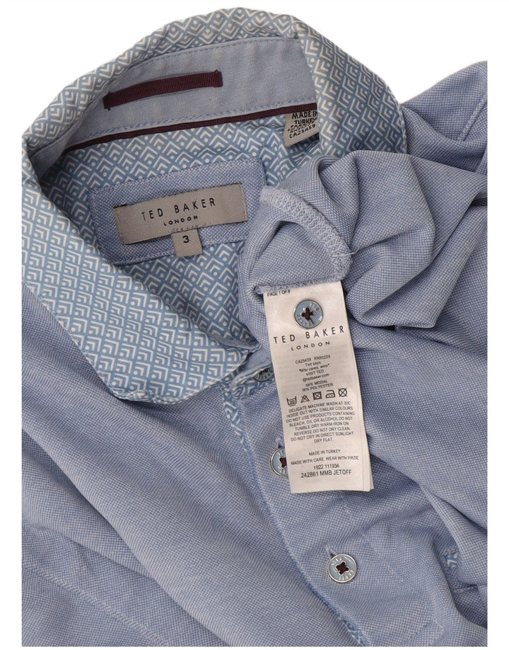 Polo da uomo Ted Baker taglia 3 blu medio modal