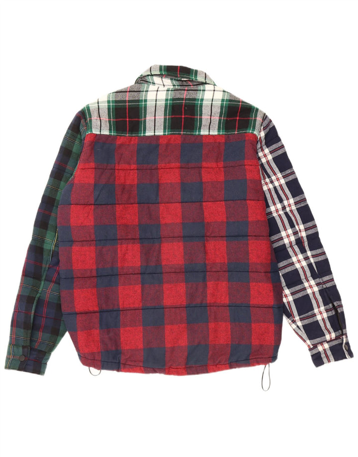 Zara Camicia da uomo in flanella da boscaiolo in cotone scozzese medio multicolore