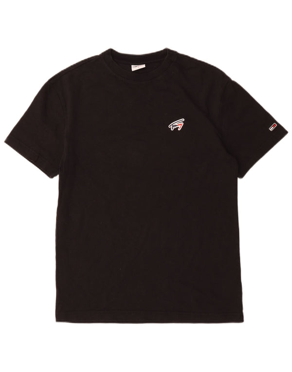 T-shirt da uomo Tommy Hilfiger Top piccola in cotone nero
