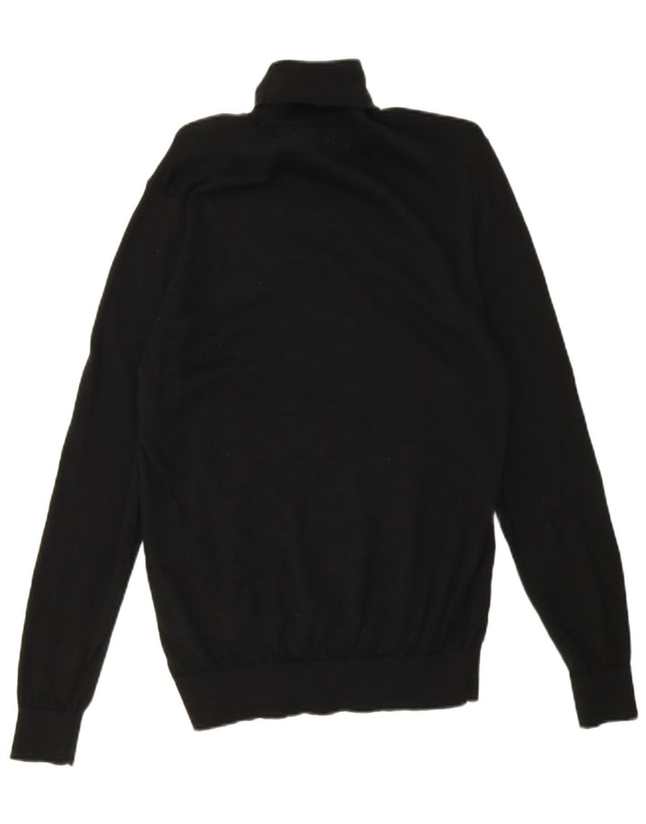 Maglione maglione a collo alto autografo da uomo Marks & Spencer nero medio
