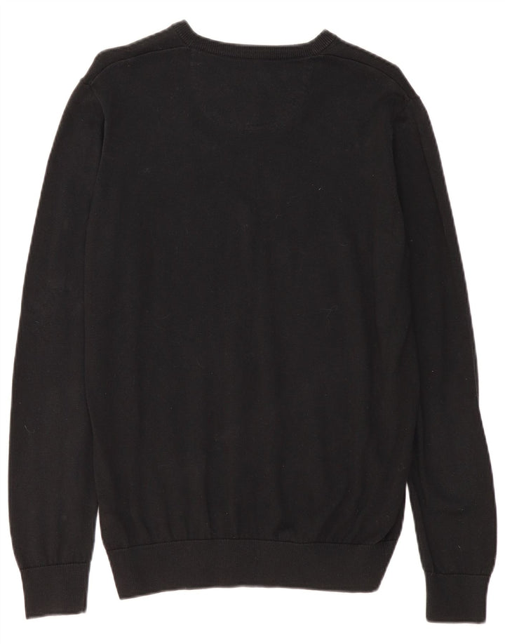 Maglione da uomo con scollo a V Lacoste taglia 5 grande in cotone nero
