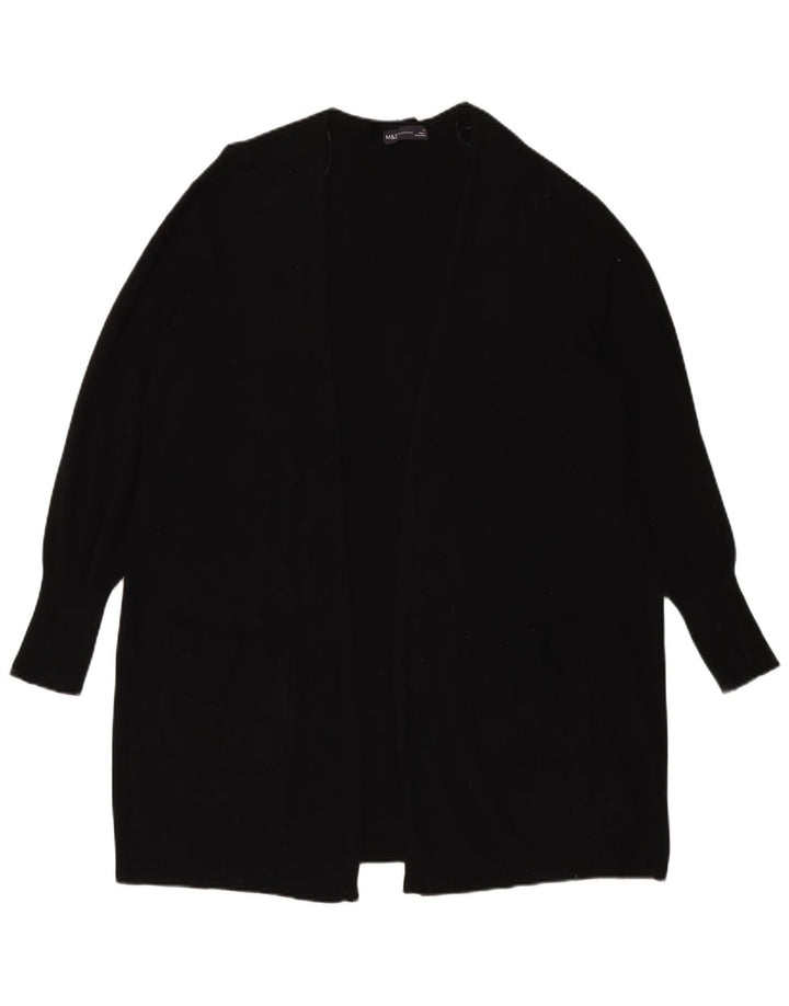 Maglione cardigan oversize lungo da donna Marks & Spencer UK 18 XL Nero