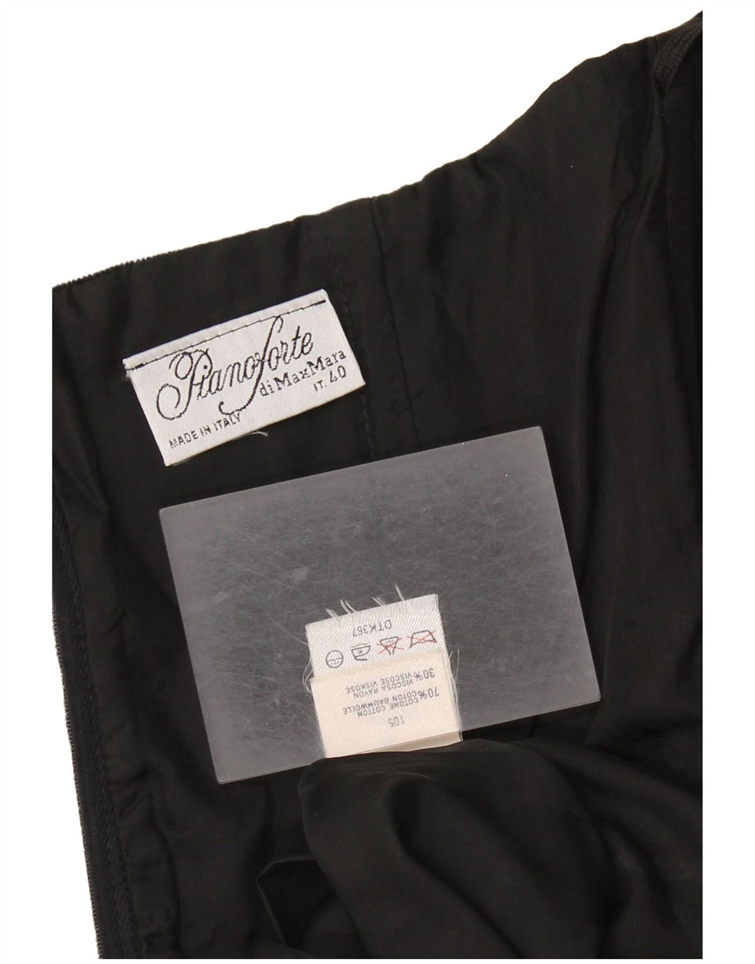 MAX MARA Abito da donna senza spalline in velluto Pianoforte IT 40 piccolo cotone nero