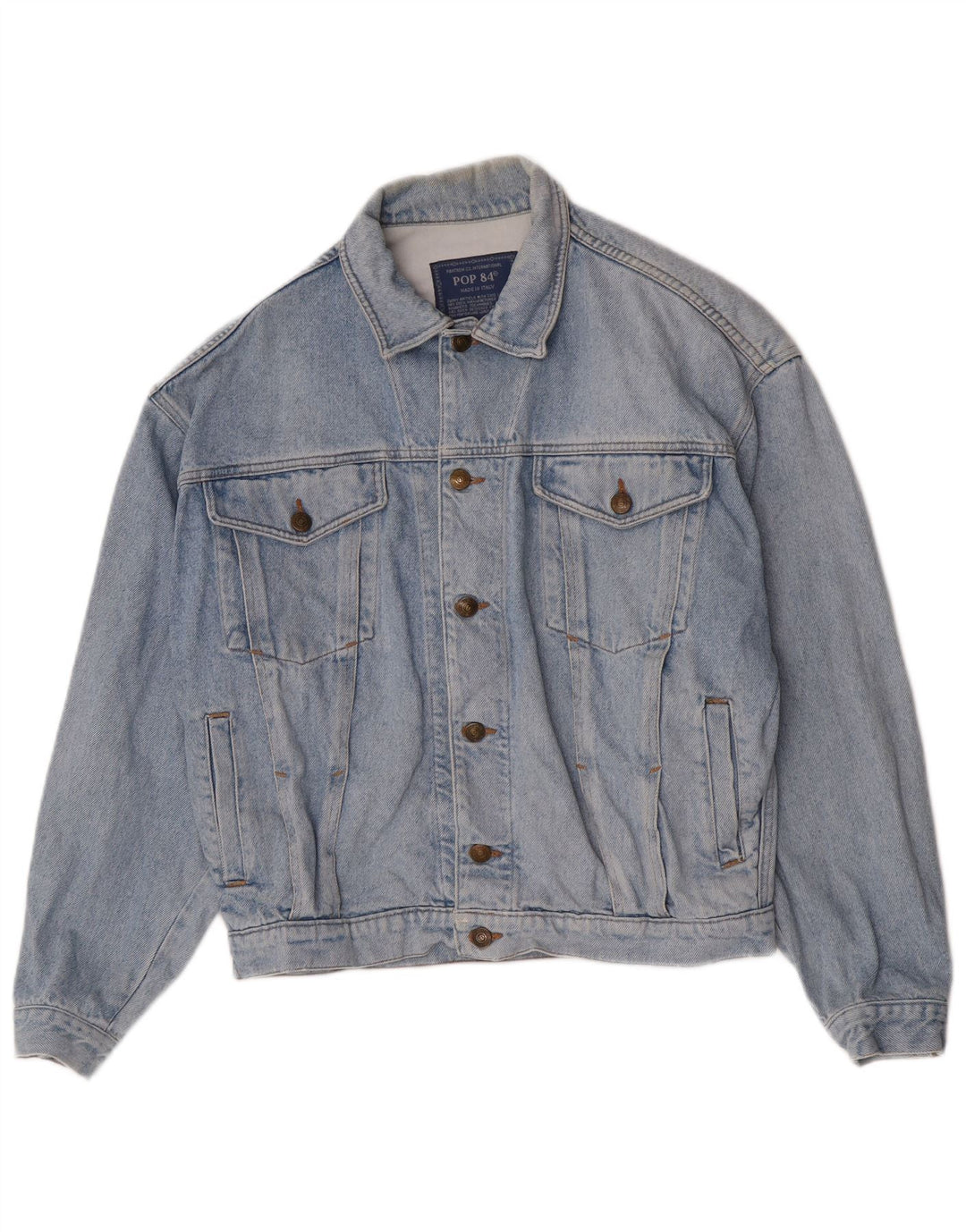 Giacca di jeans da uomo POP 84 UK 40 grande blu