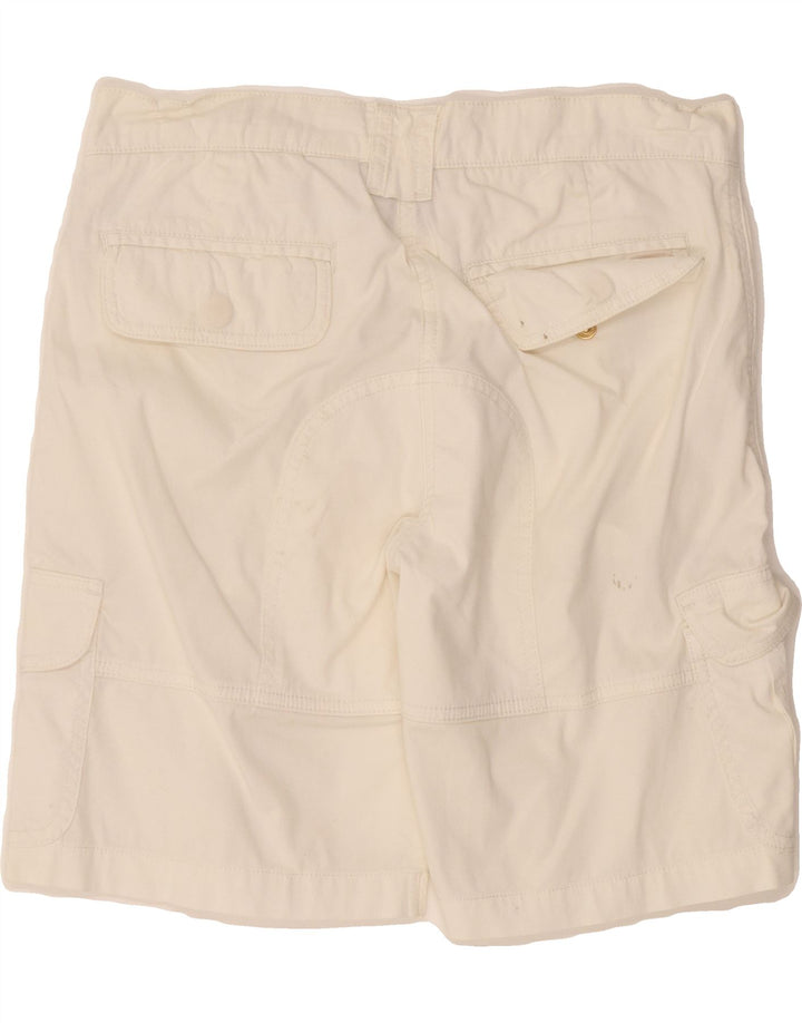 SLAM Womens Cargo Shorts IT 40 Small W30  White Cotton Vintage Slam and Second-Hand Slam from Messina Hembry 