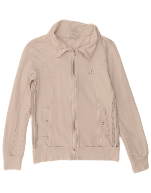 Giacca da tuta da donna ADIDAS UK 10 piccola in cotone bianco