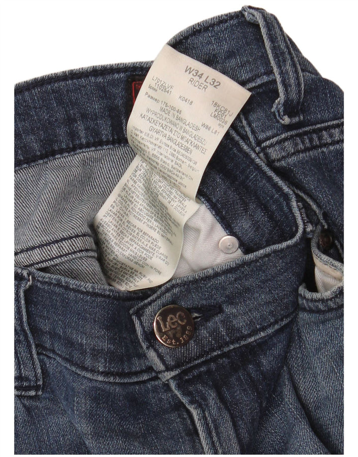 Jeans Lee Rider Slim da uomo W34 L32 in cotone blu