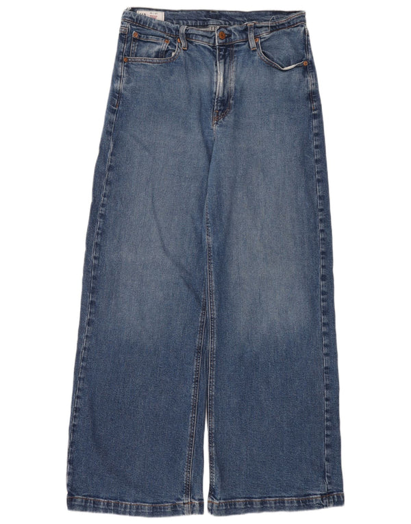 Jeans Gap da donna a vita alta Stride a gamba larga US 10 Large W30 L31 cotone blu