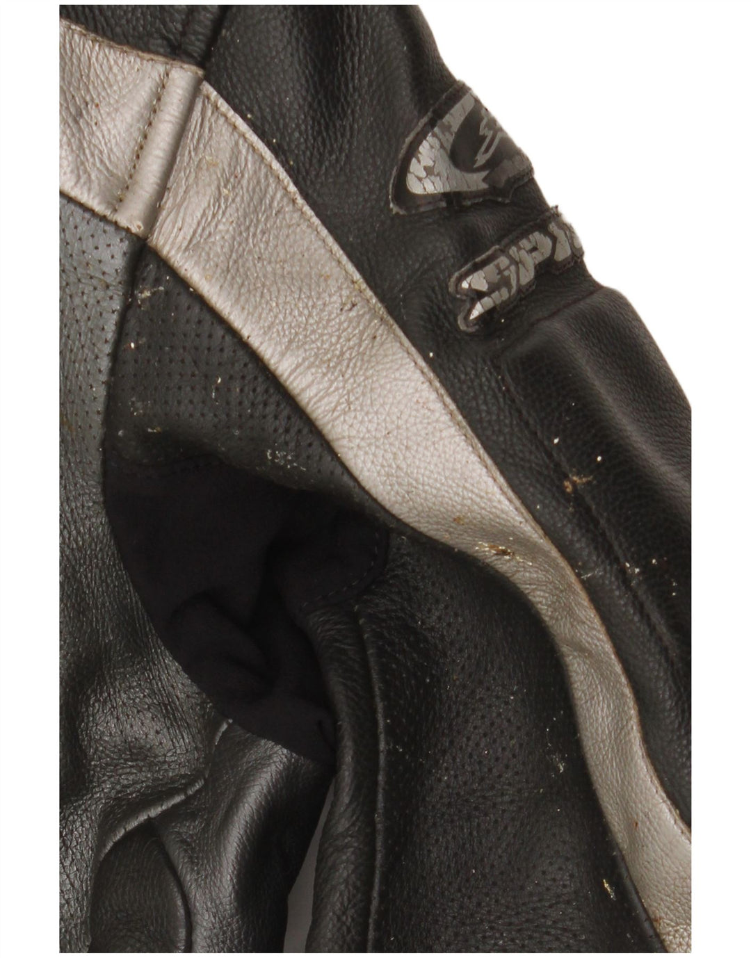 Set da 2 pezzi con grafica moto Spidi da uomo, taglia 48, media, in pelle nera