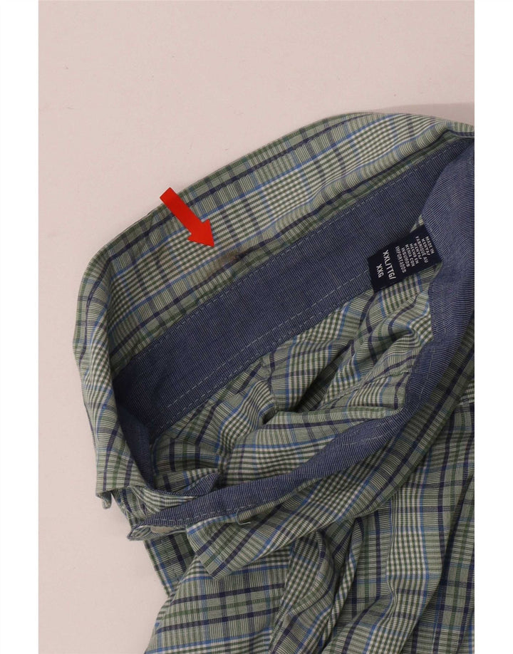 Camicia Izod da uomo vestibilità regolare 2XL cotone a quadri verde