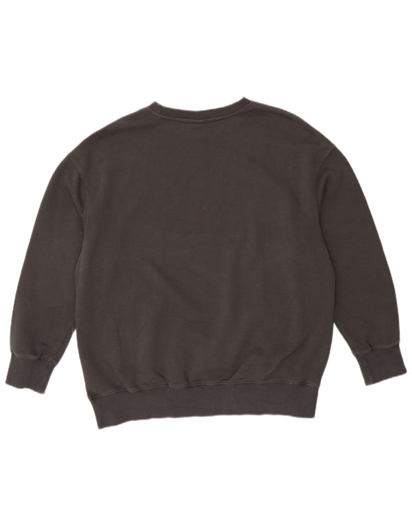 Felpa oversize con grafica Nike da donna UK 14 Cotone grigio medio