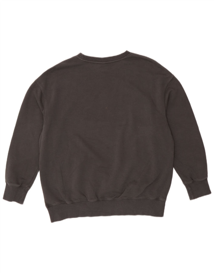 Felpa oversize con grafica Nike da donna UK 14 Cotone grigio medio