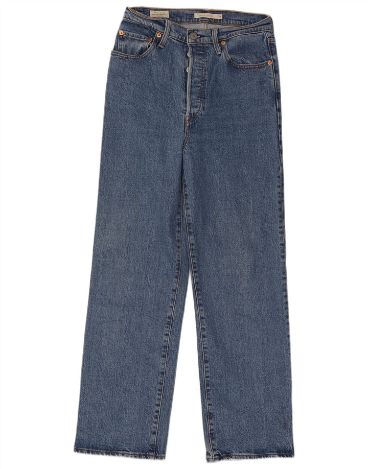 Jeans dritti a gabbia toracica da donna Levi's W29 L28 in cotone blu