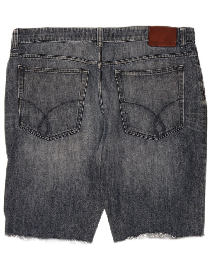 Pantaloncini di jeans da uomo Calvin Klein W36 Large Blu Cotone
