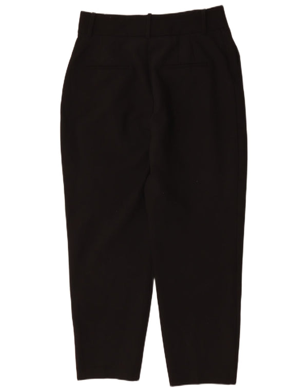 Pantaloni chino con pegging a vita alta da donna Zara grandi W30 L27 neri