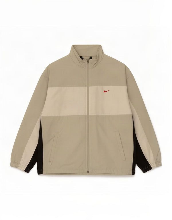 Giacca da tuta da uomo Nike UK 42/44 Large Beige Colourblock Nylon