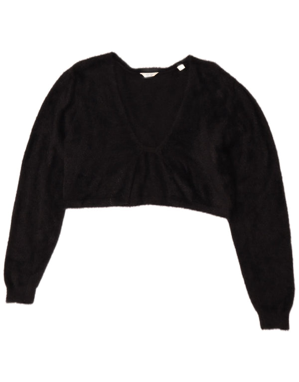Maglione Bolero da donna Jack Wills UK 12 cotone nero medio