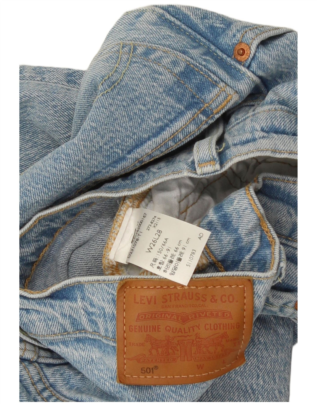 Jeans dritti Levi's 501 da donna W26 L28 Blu