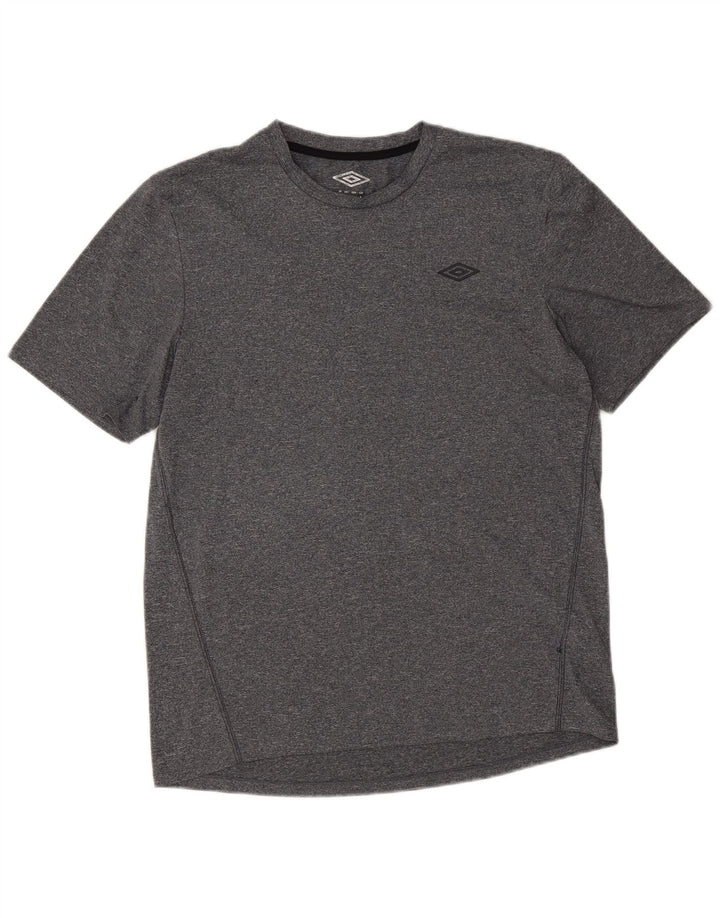 T-shirt da uomo Umbro Top in poliestere chiazzato grigio medio