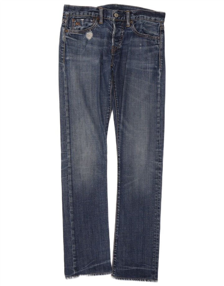 Jeans slim invecchiati da donna Ralph Lauren W27 L34 cotone blu