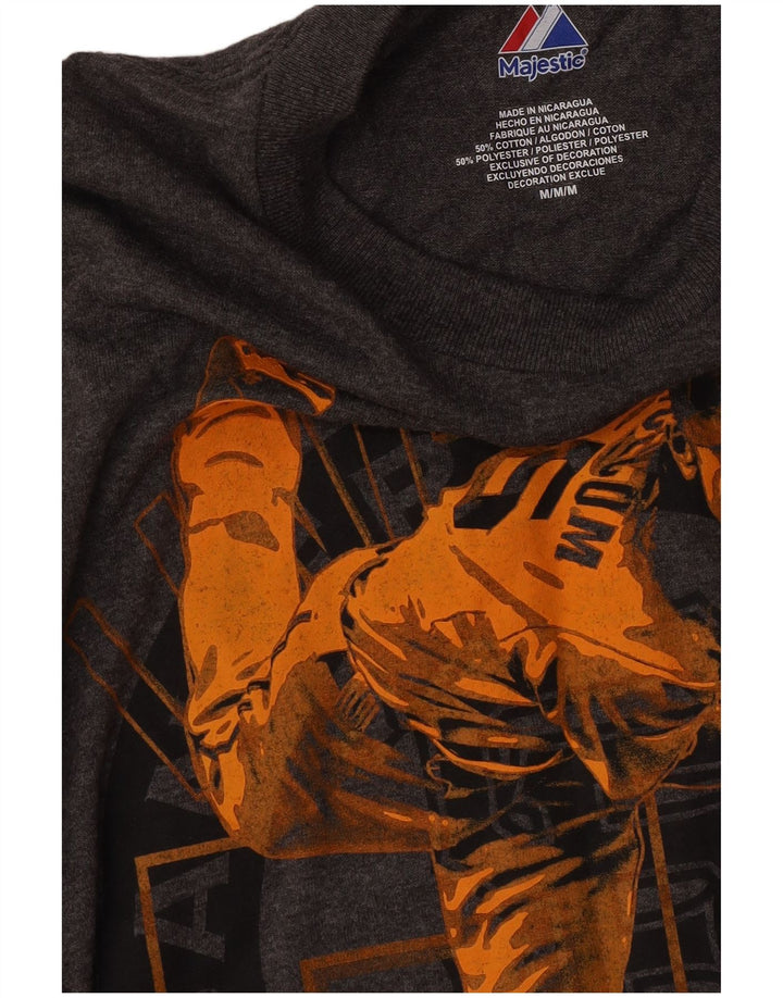 T-shirt grafica da uomo Majestic Giants Top in cotone grigio medio