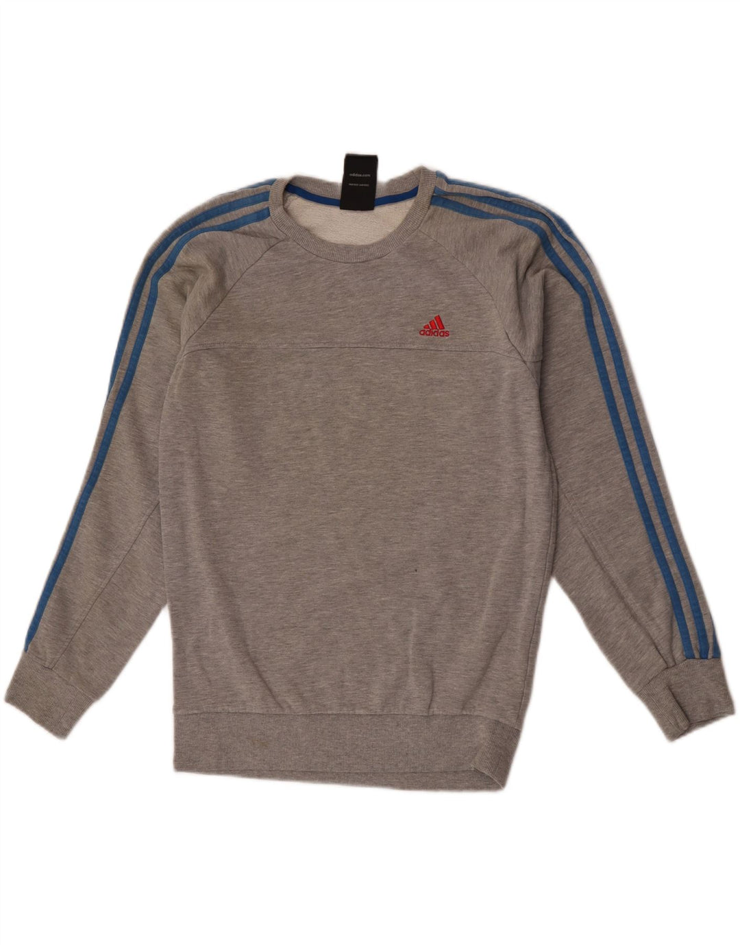 Felpa Adidas da uomo maglione piccolo grigio cotone screziato