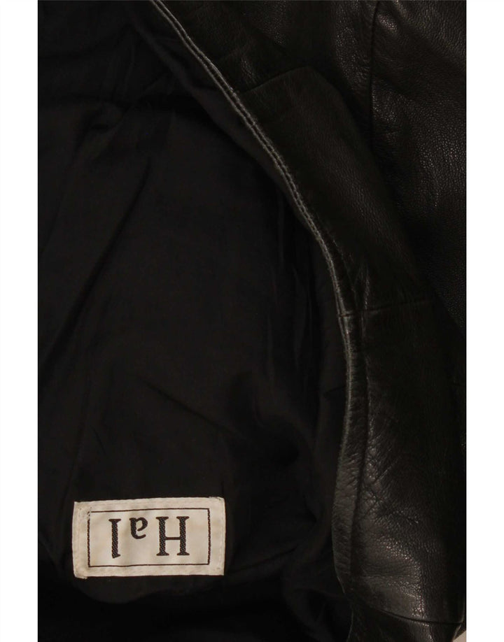 Giacca in pelle vintage da uomo UK 40 grande nera