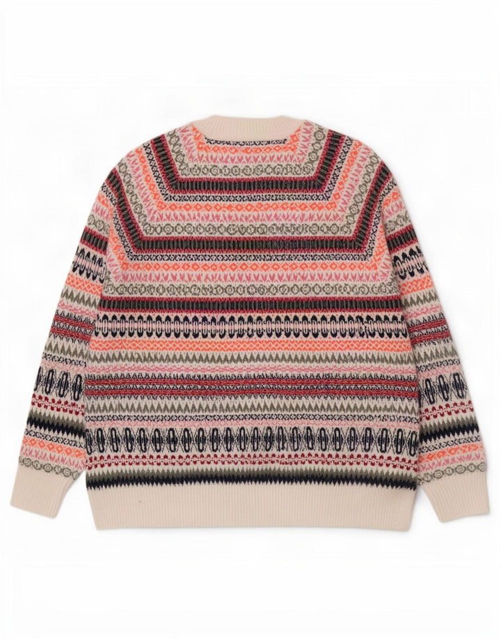 Marks & Spencer Maglione da uomo con scollo a barca Maglione grande Fair Isle multicolore