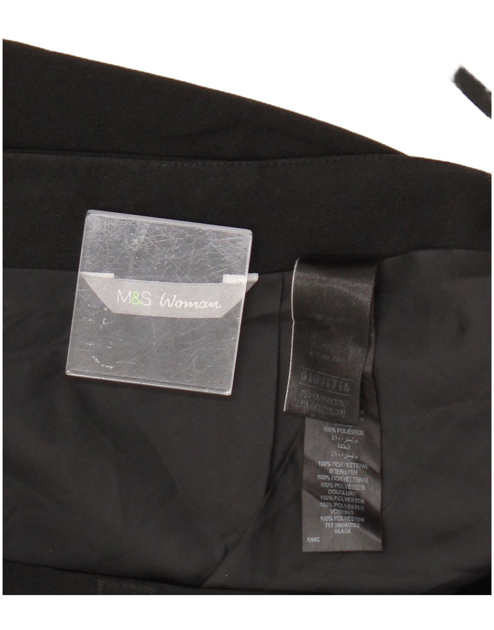 Gonna a tubino da donna Marks & Spencer UK 18 XL W34 poliestere nero
