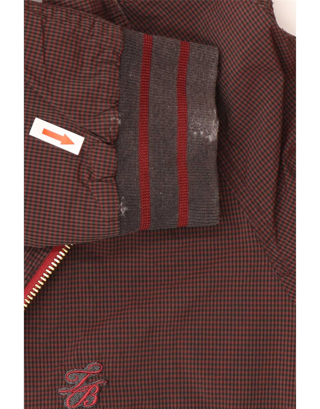 Giubbotto bomber da uomo Ted Baker taglia 4 grande quadretto marrone