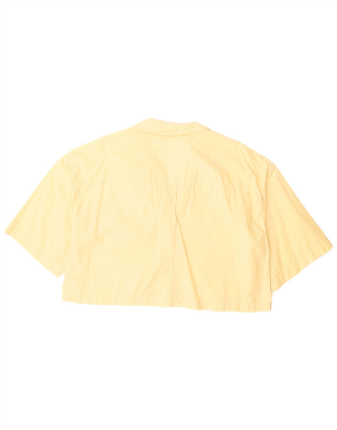 Zara Camicia a maniche corte corta oversize da donna, camicetta UK 14 Giallo medio
