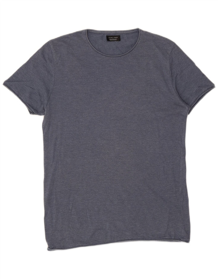 T-shirt Zara da uomo Top medio blu navy