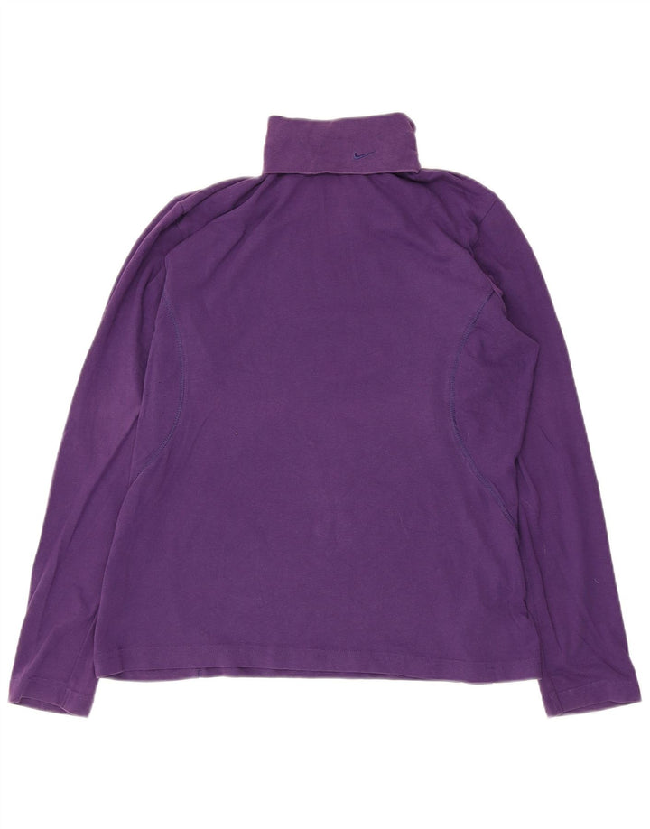 Top Nike da donna a collo alto a maniche lunghe, grande, viola